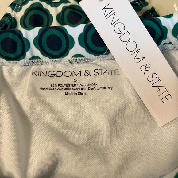 Bikini Bottom Geo Print in Green and Blue Size Small - Picture 5 of 5